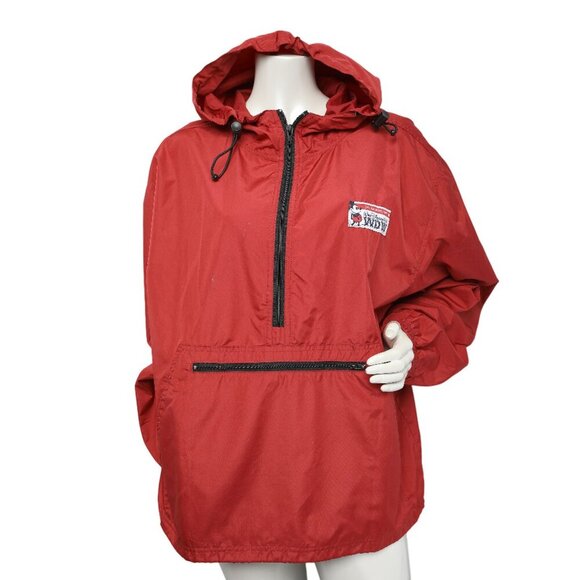 Vintage Walt Disney World Red Windbreaker Jacket Disney Parks Retro Mickey Mouse - Picture 2 of 14